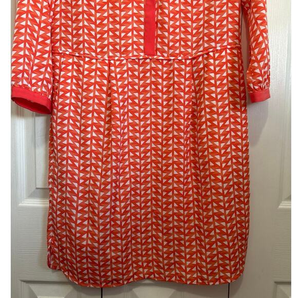 Original Penguin NWT Coral Geometric Pattern Shift Long Sleeves Dress Size 2 - Picture 3 of 11